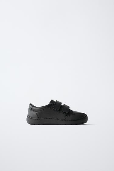 Zara 真皮赤足休閒鞋 - 黑色 - 圖片 0