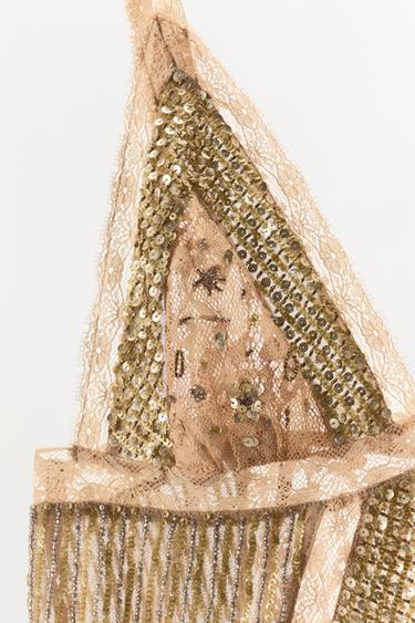 LIMITED EDITION LACE AND SEQUIN TOP - Gold by Zara - Image 4