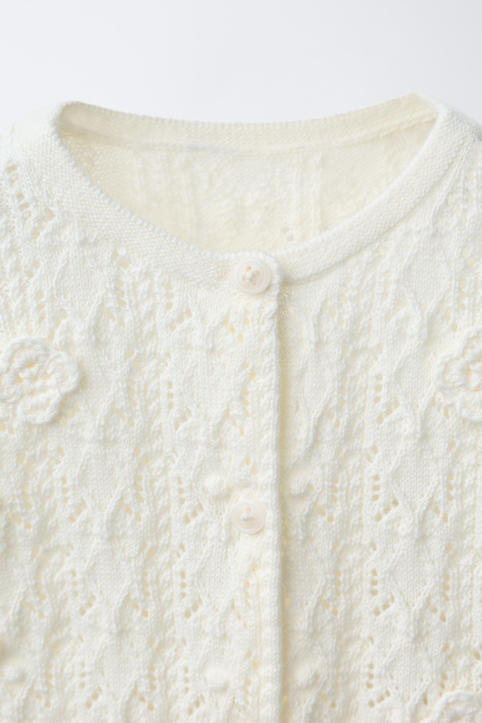 GILET EN MAILLE AJOURÉ