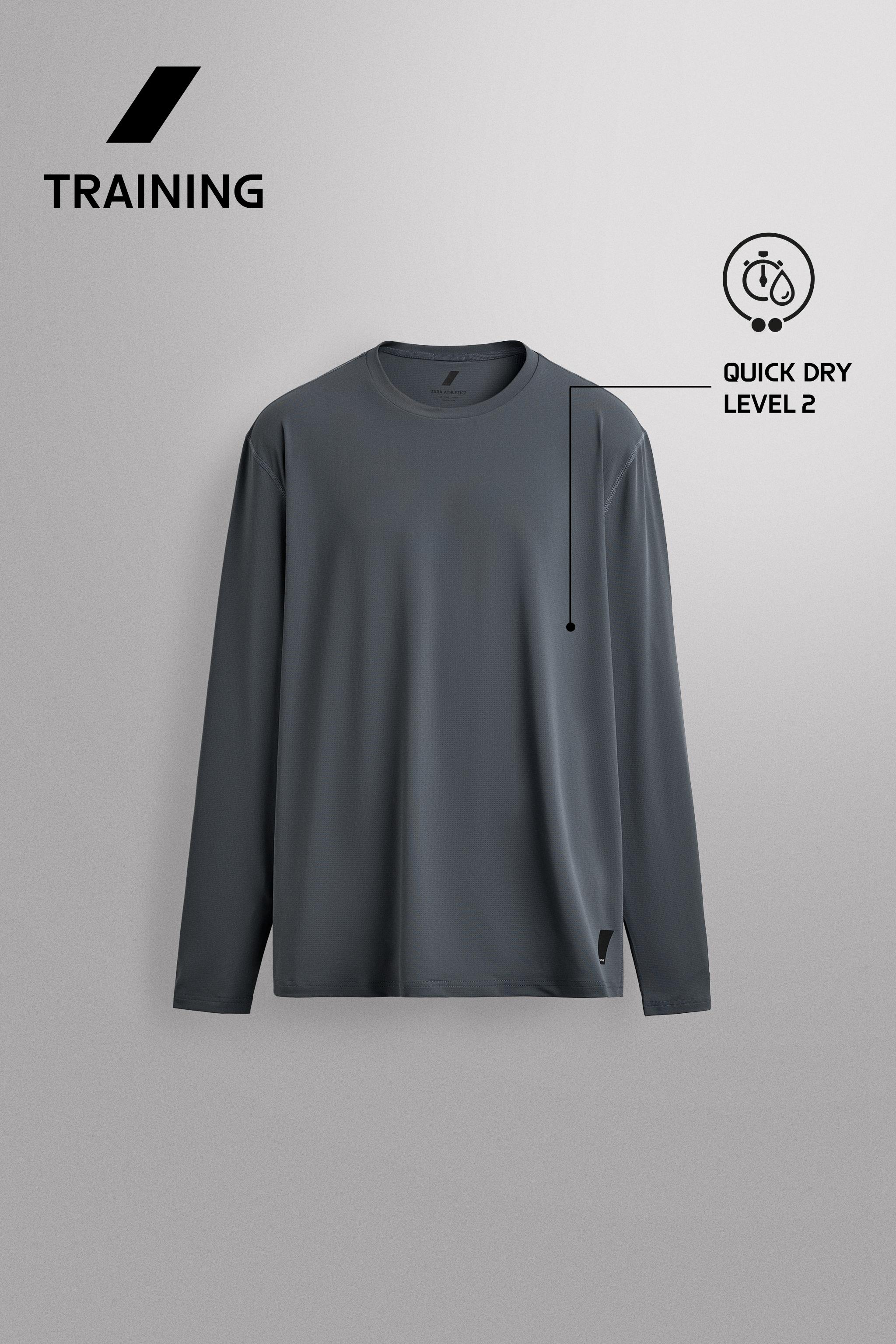 T-SHIRT TECHNIQUE BASIQUE MANCHES LONGUES