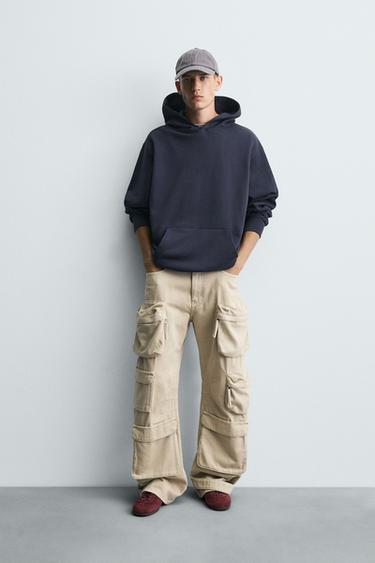 BASIC HOODIE - Blue by Zara