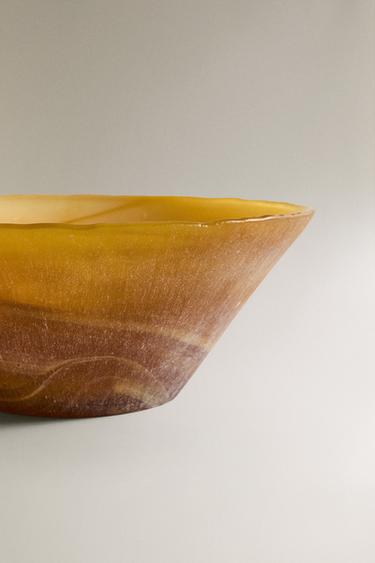 CONTRAST GLASS SERVING DISH - Caramel by Zara - Image 3