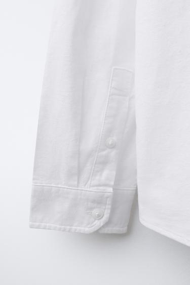 BASIC OXFORD SHIRT - White by Zara - Image 3