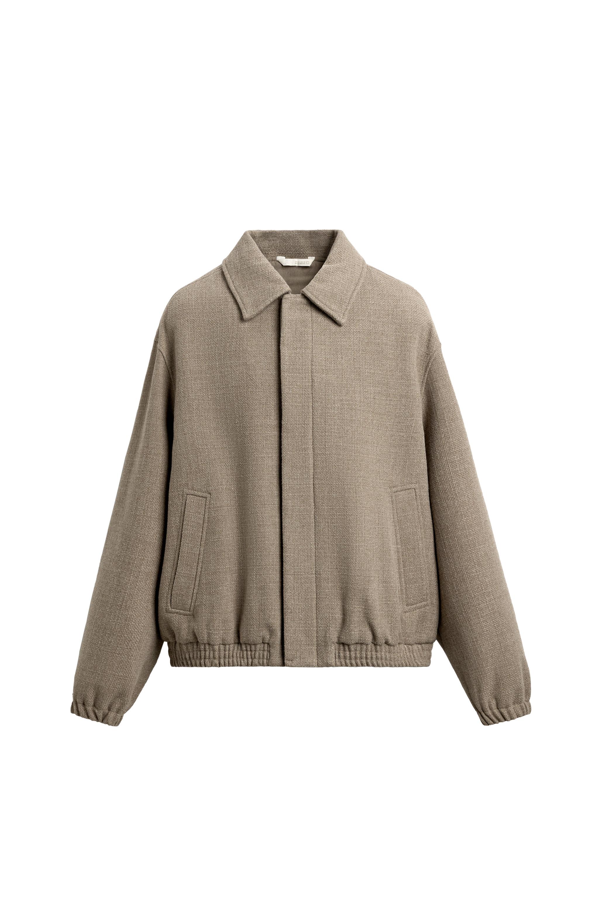 REGULAR FIT TEXTURED JACKET