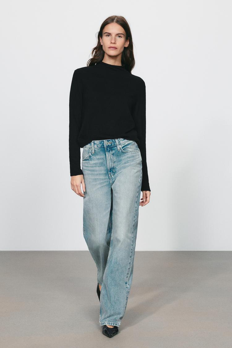 Jersey 100 lana extrasuave cuello subido