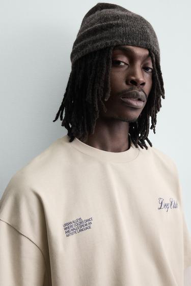 CONTRAST PRINT T-SHIRT - Oyster-white by Zara