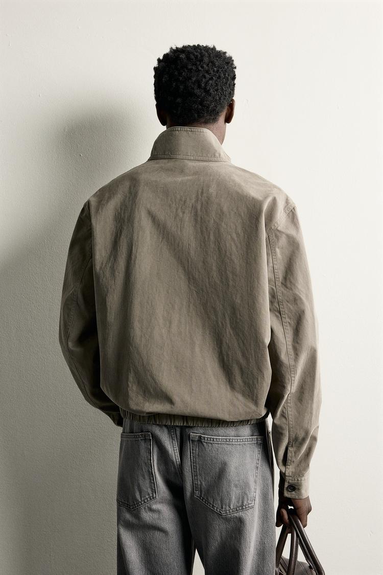 Chaqueta de corte regular con efecto lavado 3