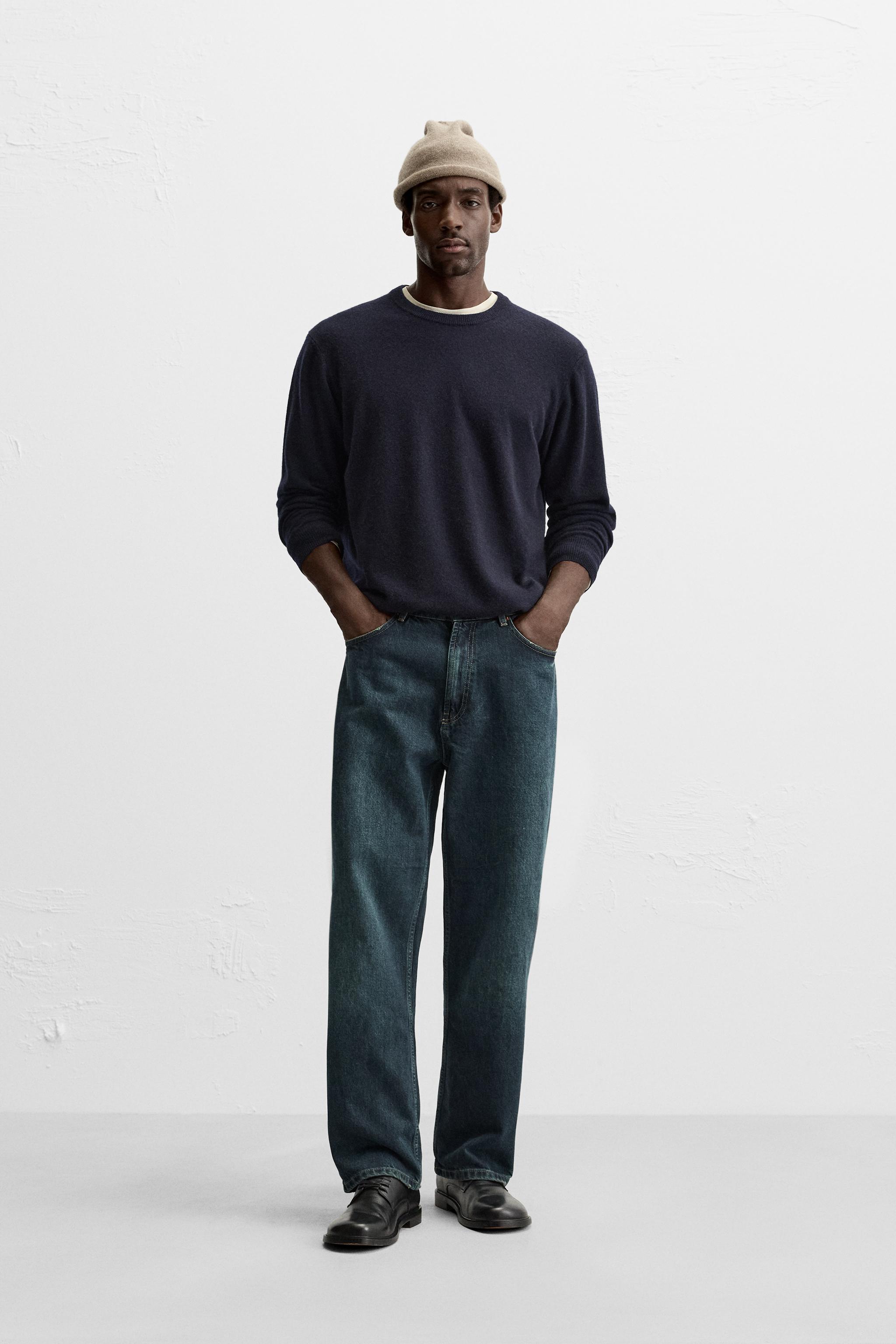 RELAXED STRAIGHT FIT JEANS Blue ZARA United Kingdom