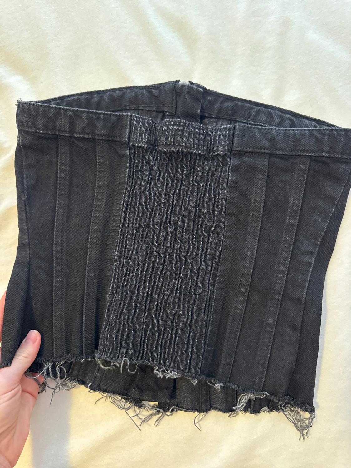 DENIM TRF CORSETRY-INSPIRED TOP - Image 4