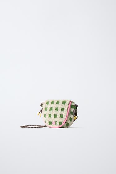 SHEARLING PLAID CROSSBODY BAG — Multi-color 2