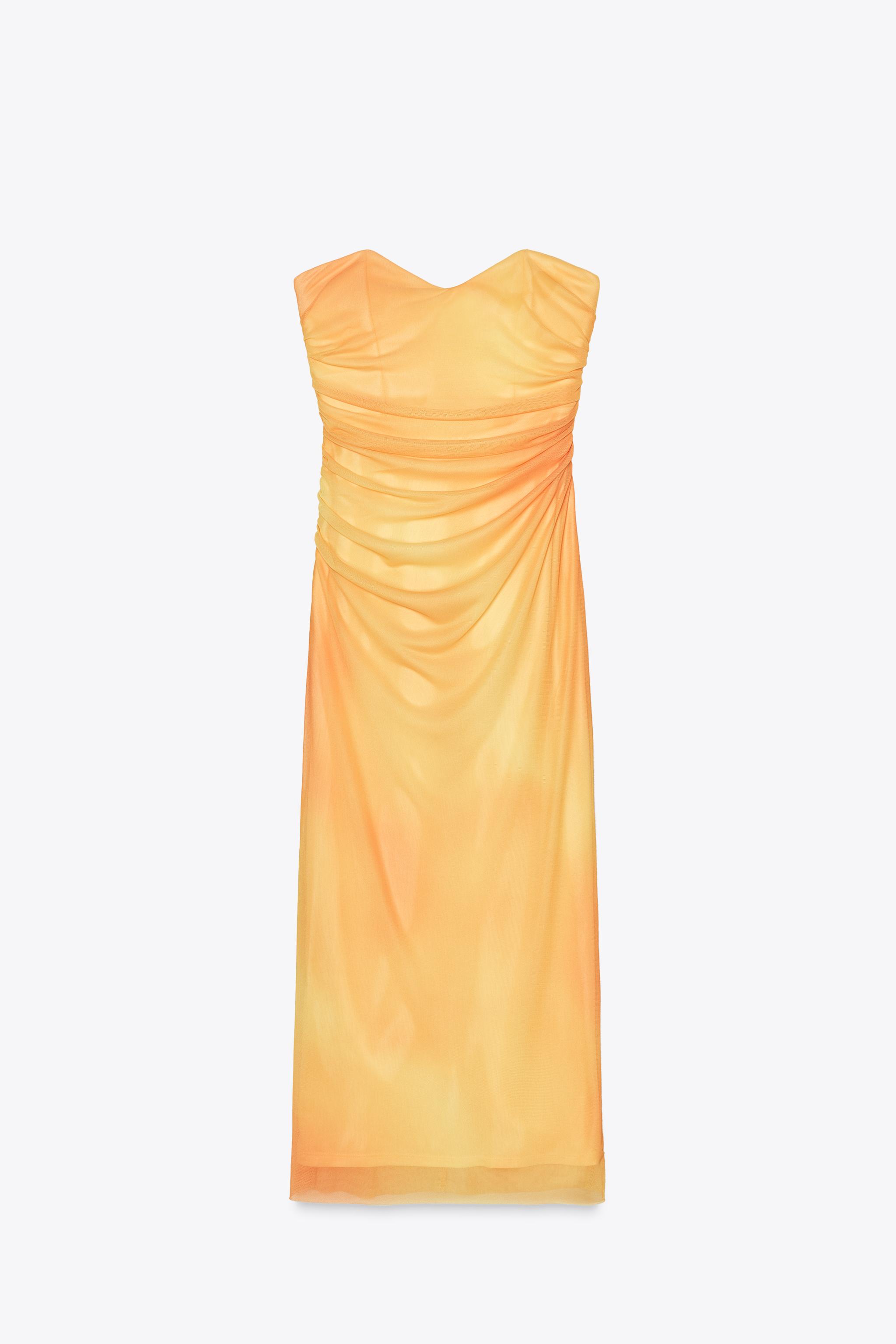 ROBE BUSTIER EN TULLE IMPRIMÉ