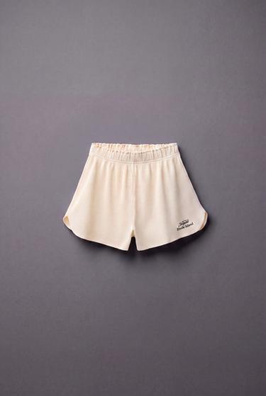BERMUDA WAFFLE TEXTO - Amarillo de Zara