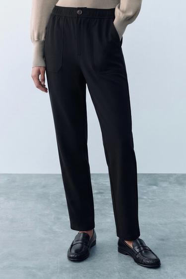 ELASTIC-WAIST PANTS — Black 2