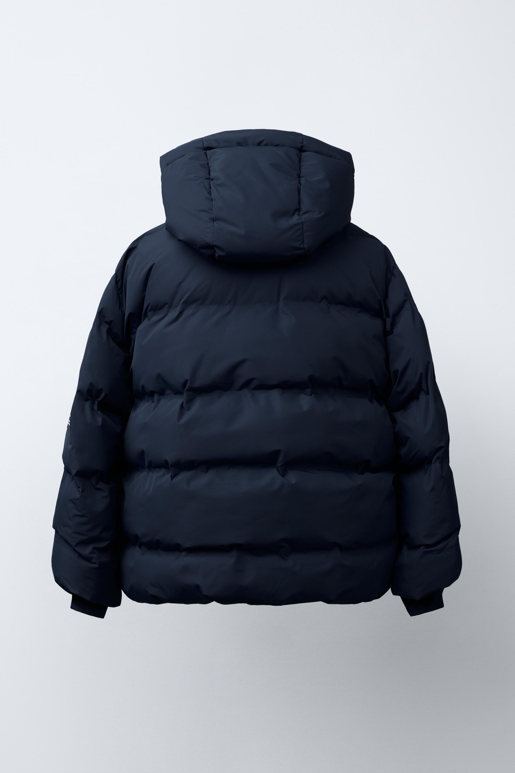 WATER REPELLENT PUFFER COAT WITH LABEL