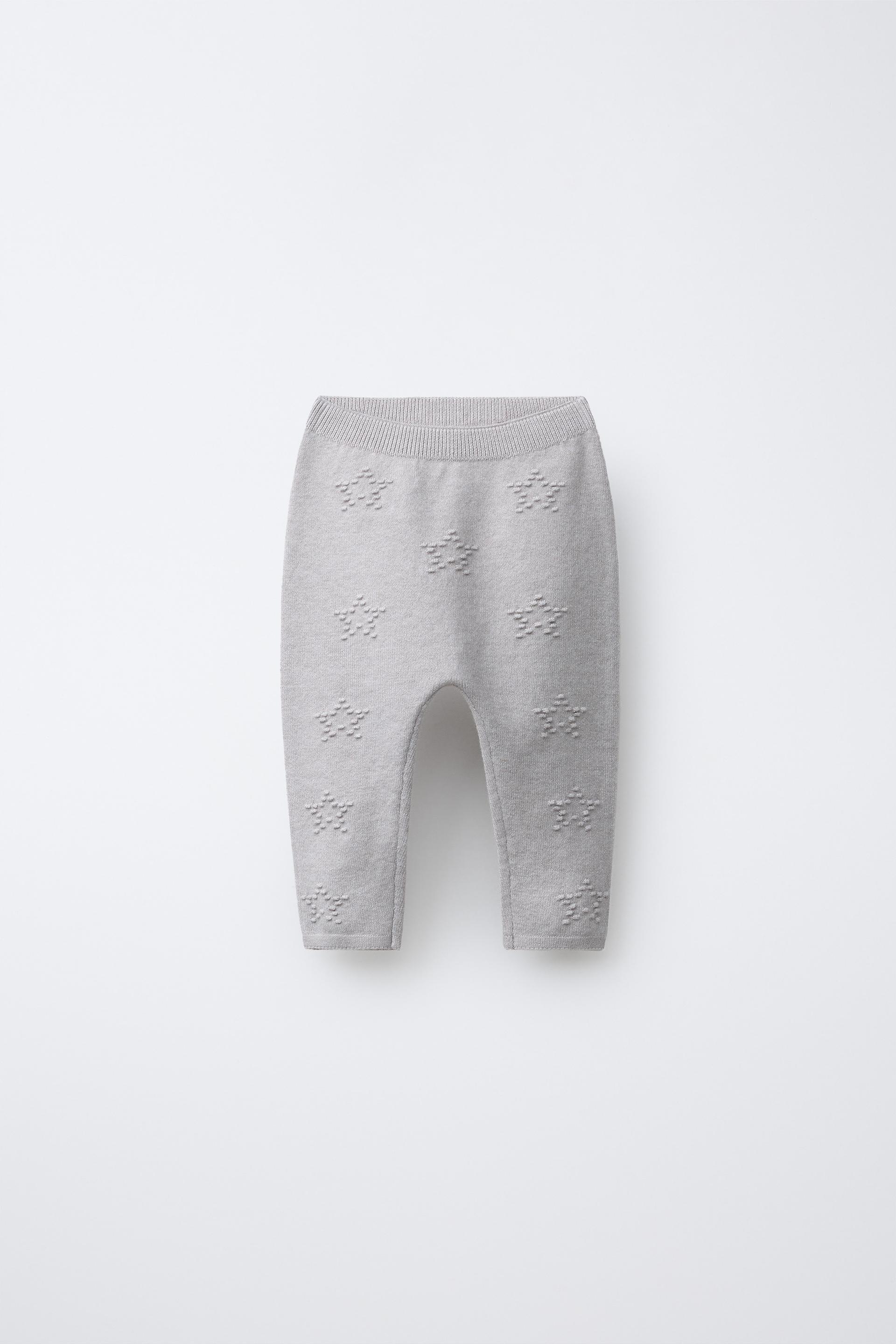 Knit Leggings With Embroidered Stars