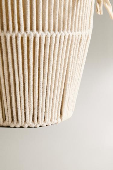 BATHROOM BIN WITH COTTON LINING - Ecru by Zara - Image 2