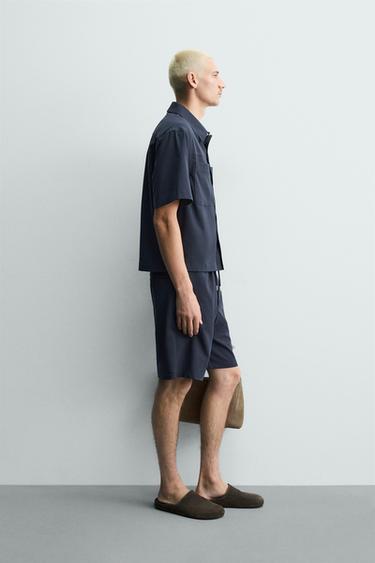 SHORT TECHNIQUE RELAXED FIT - Bleu de Zara - Image 3