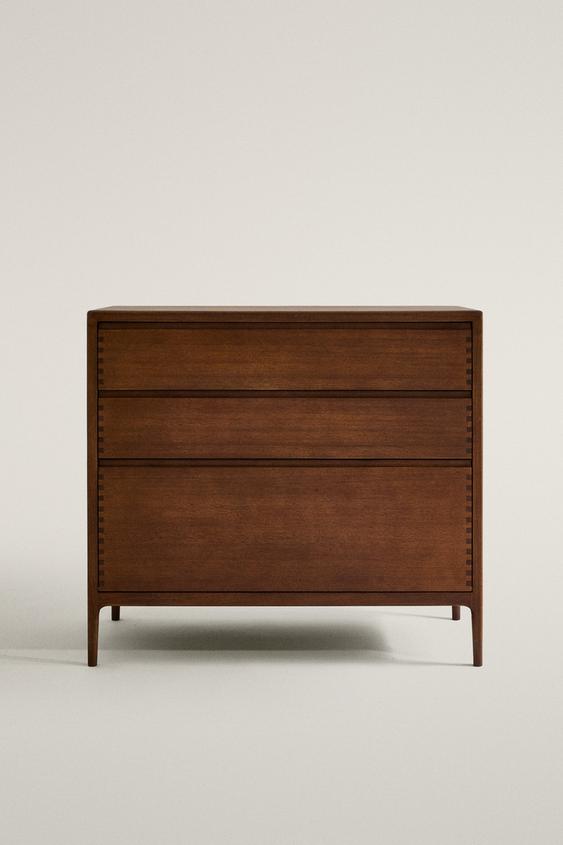 KOMMODE AUS HOLZ MIT DREI SCHUBLADEN - Braun von Zara - Bild 0