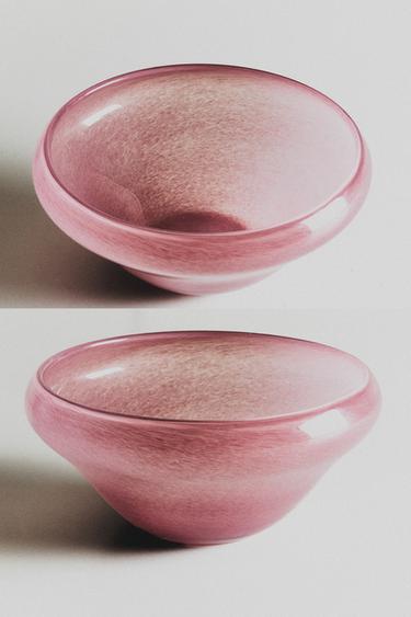 CIOTOLA DECORATIVA IN VETRO - Rosa di Zara