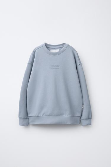 SUDADERA TEXTO RELIEVE - Celeste de Zara