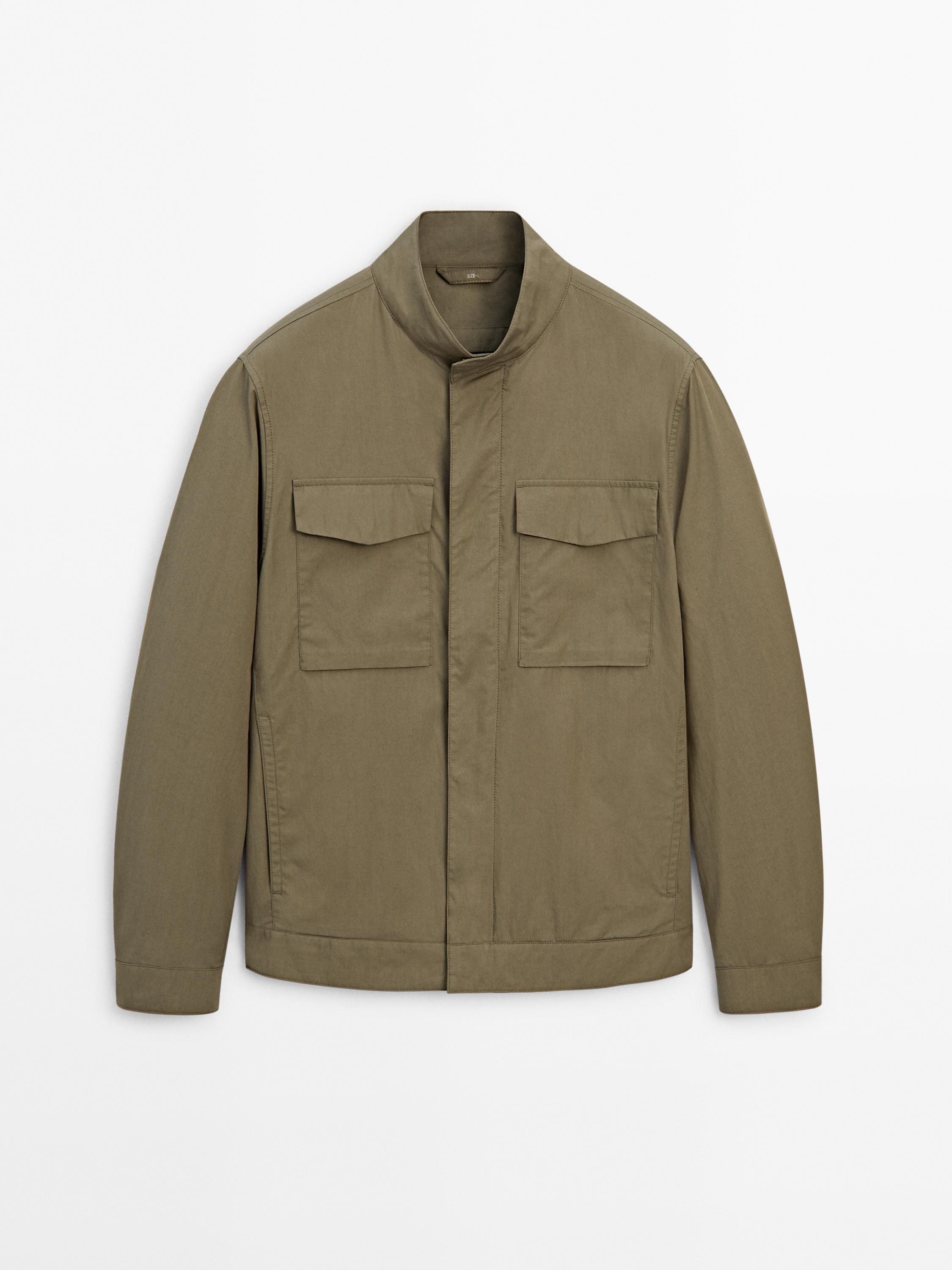 Jacket with chest pockets - Light khaki | ZARA United States