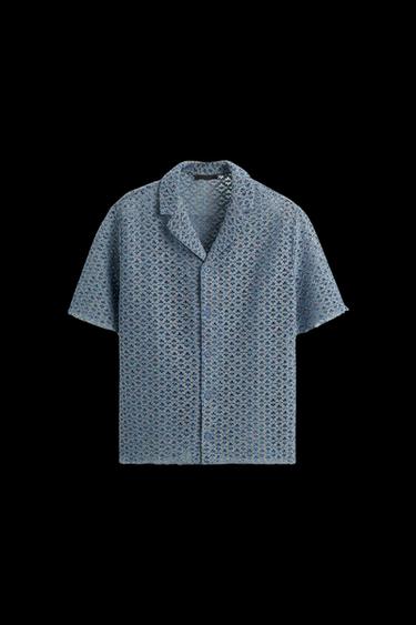 HEMD MIT OFFENER STRUKTUR - Hellblau von Zara - Bild 0