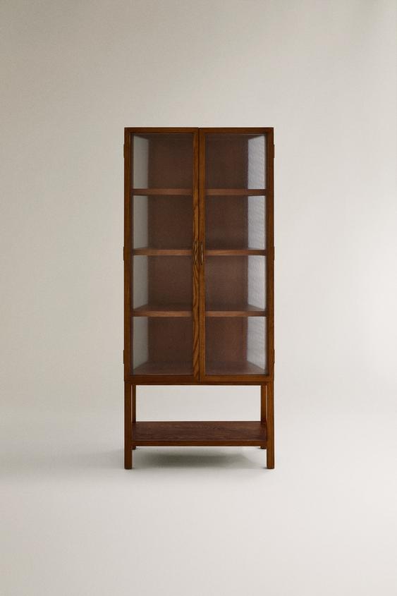 ASH WOOD DISPLAY CABINET WITH GLASS DOORS - Brown by Zara - Image 0