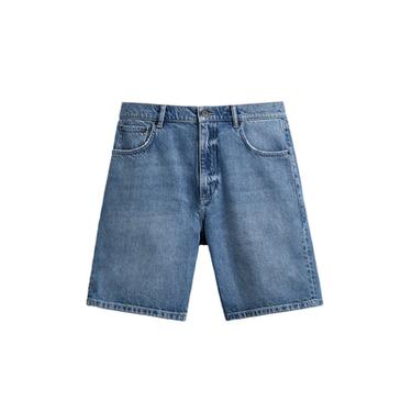 REGULAR FIT DENIM BERMUDA SHORTS - Light blue by Zara