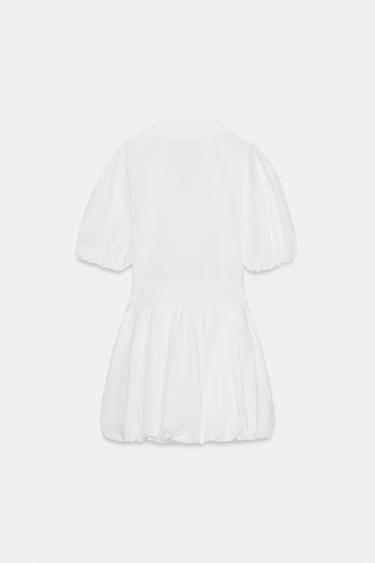 ROBE MINI EN POPELINE - Blanc de Zara - Image 7