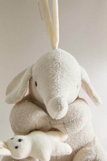 CHILDREN'S MUSICAL ELEPHANT SOFT TOY - Grey by Zara - Image 2