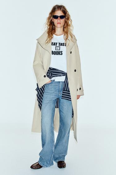 Zara MESSAGE T-SHIRT - Oyster-white