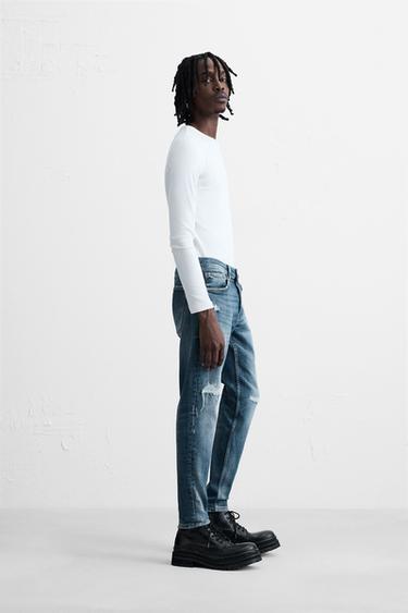 JEAN SKINNY DÉCHIRÉ - Bleu moyen de Zara - Image 3