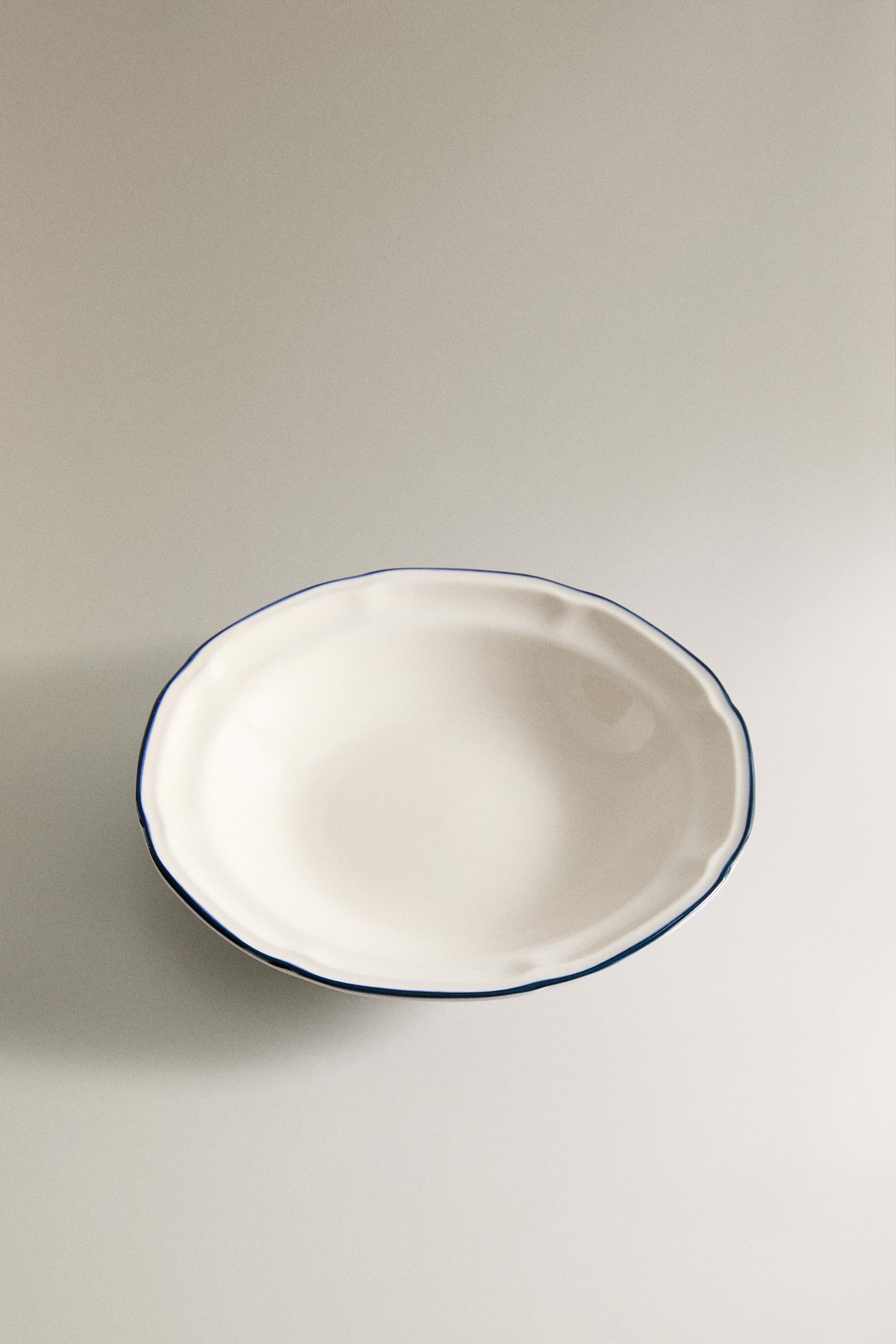 ASSIETTE CREUSE BORD CONTRASTANT