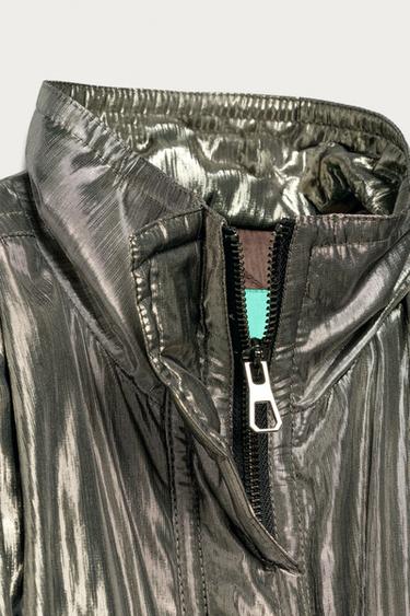VESTE MÉTALLISÉE MARISA BERENSON X ZARA - Argent de Zara - Image 3