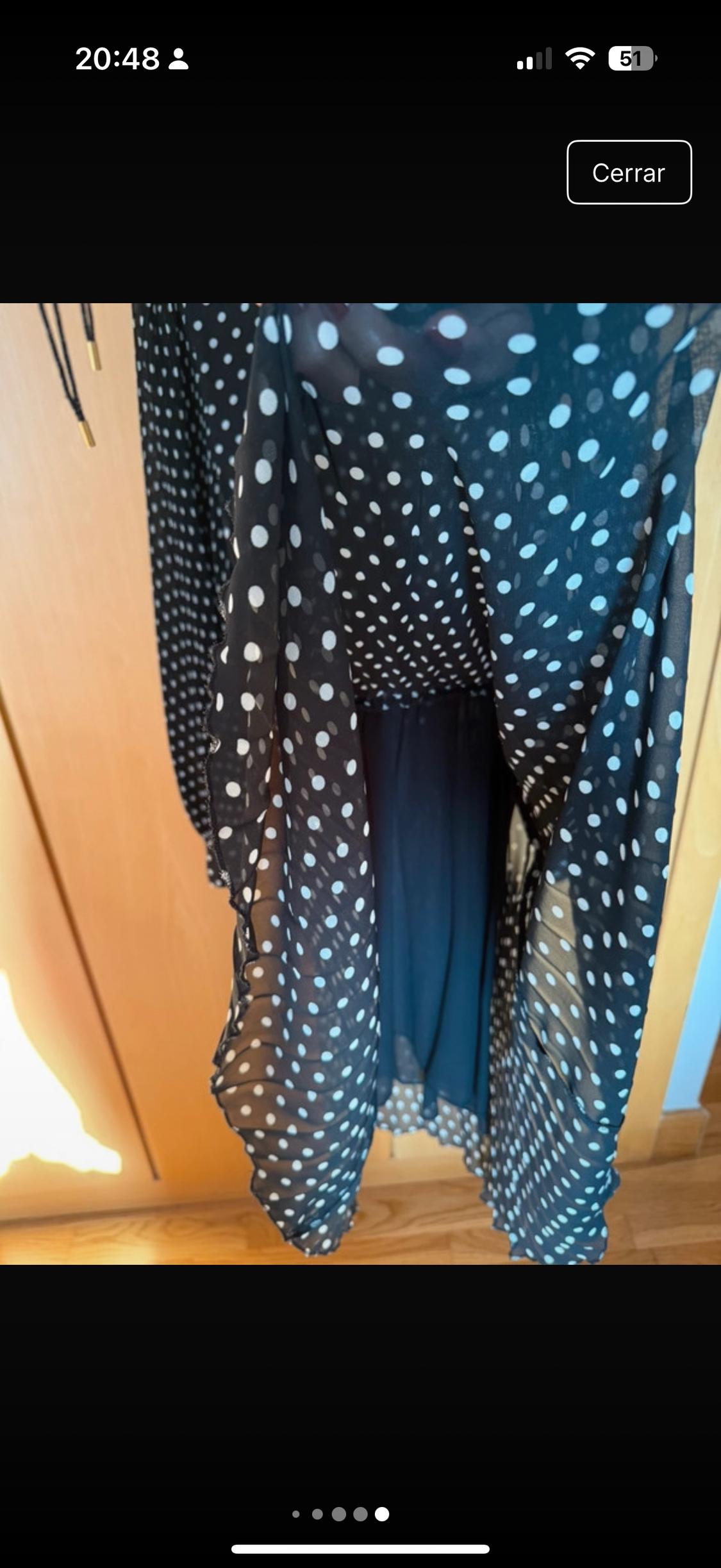 PRINTED DRESS WITH PLEATED SKIRT - Image 5