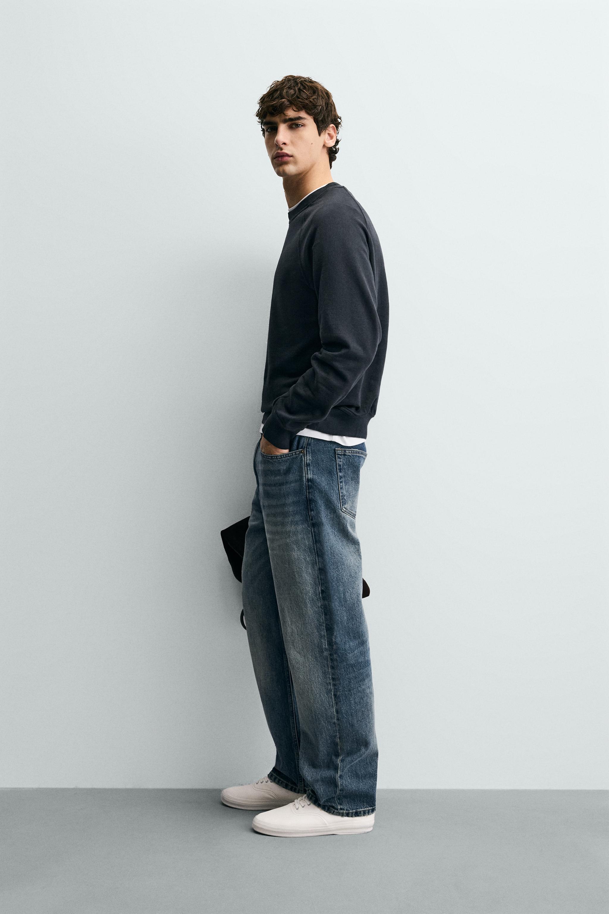 BASIC WASHED CREWNECK SWEATSHIRT