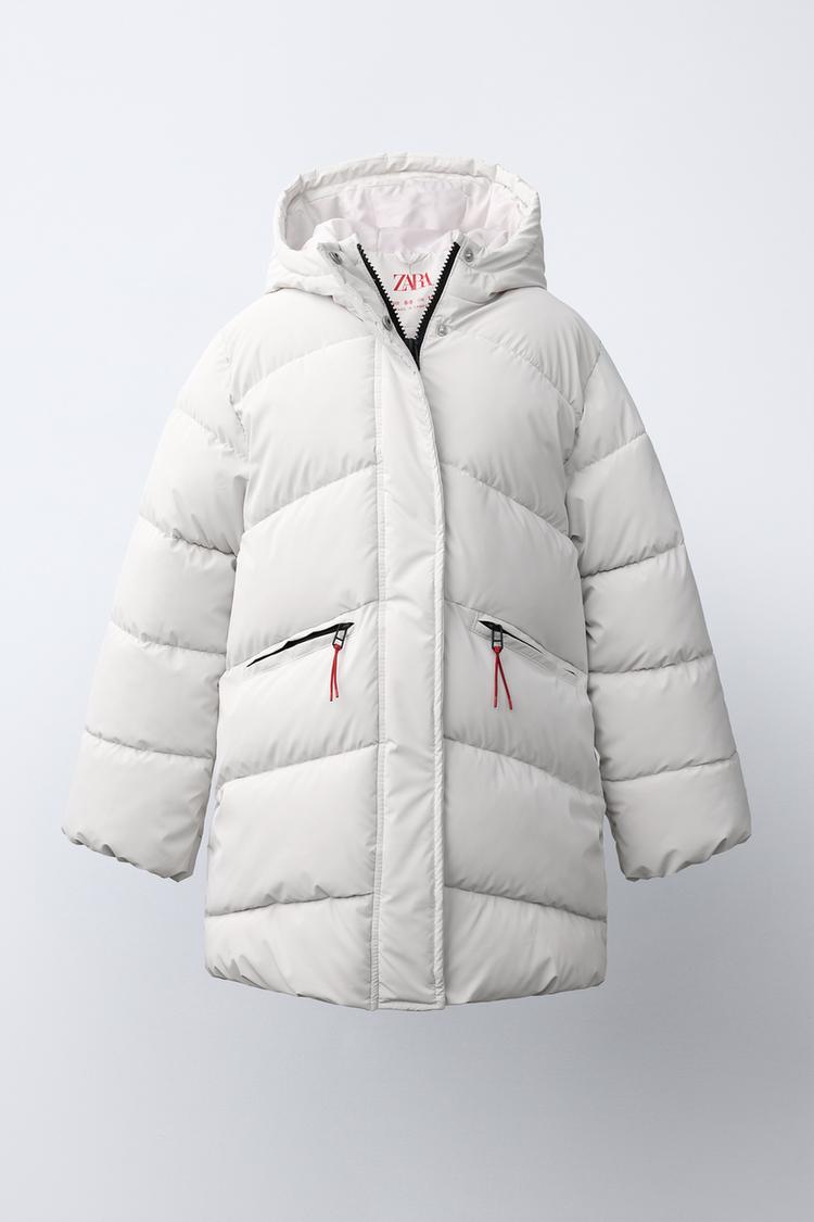 WATER-RESISTANT RUBBERIZED PUFFER COAT — Ice