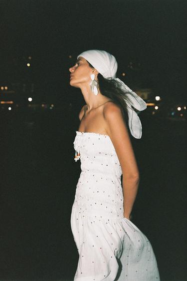 ROBE MIDI POMPONS - Multicolore de Zara - Image 2