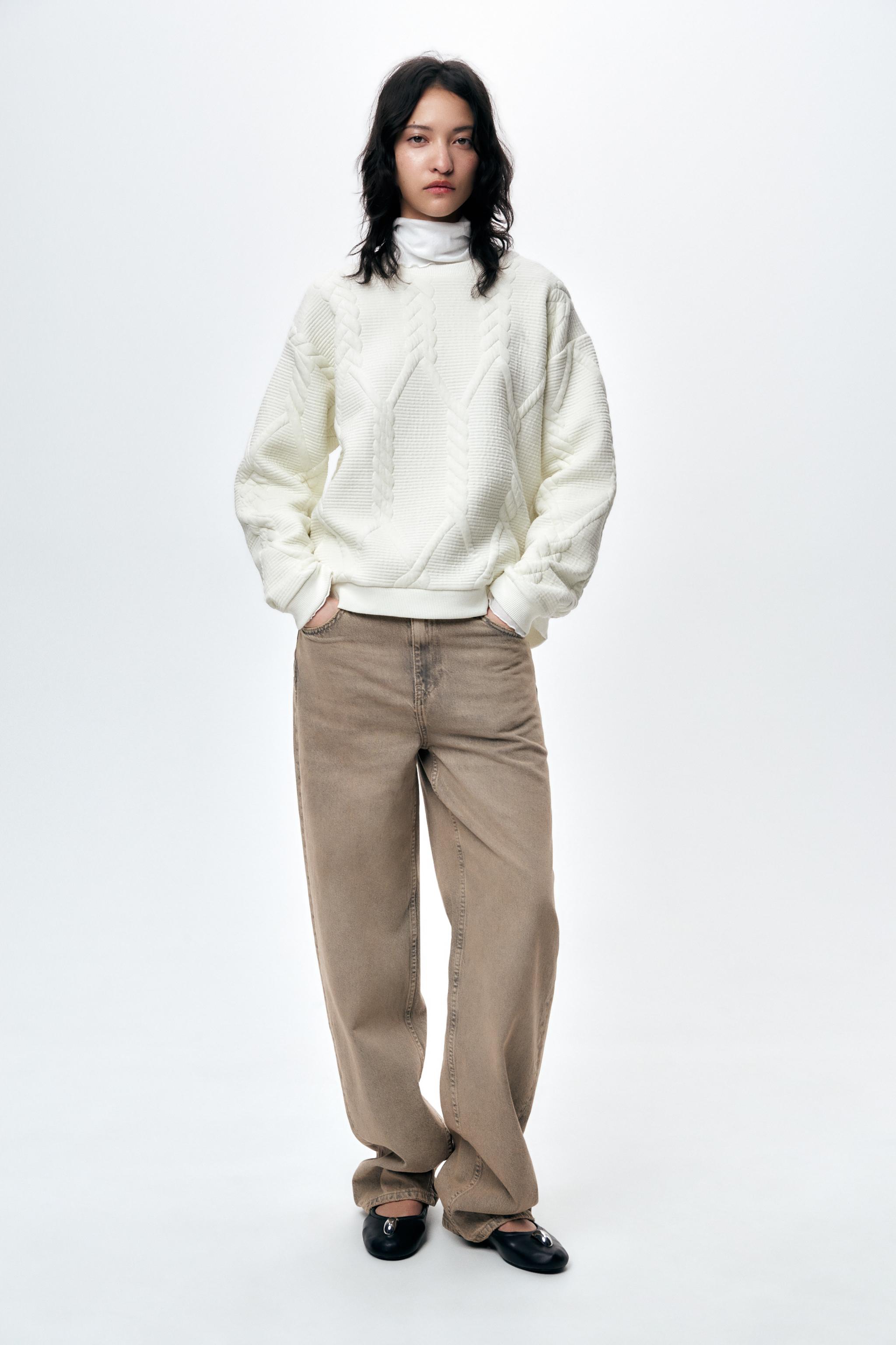 Women s White Sweatshirts Explore our New Arrivals ZARA United