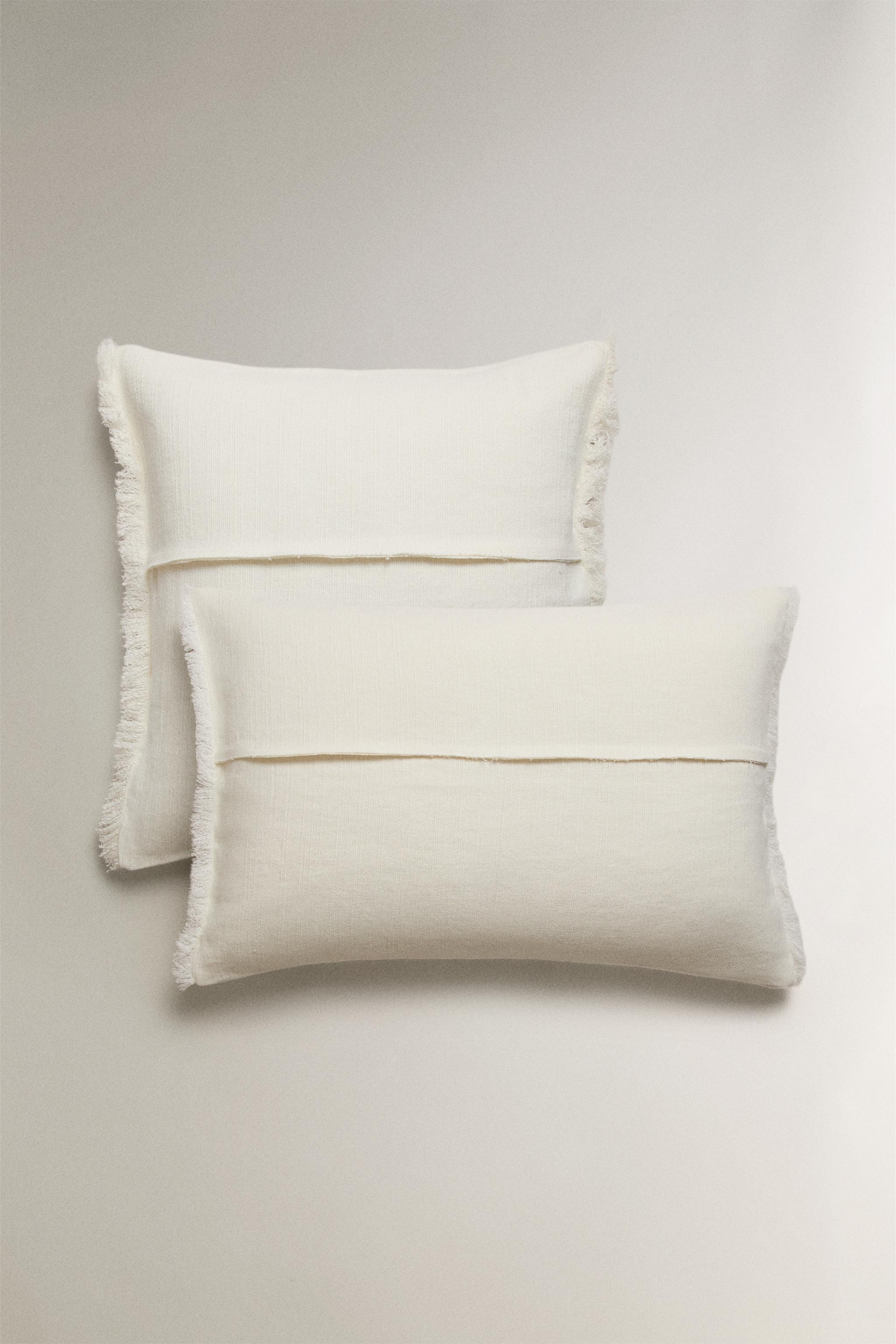 HEAVY LINEN THROW PILLOW COVER
