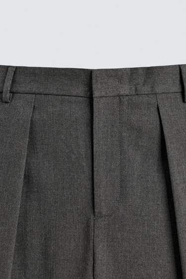 PLEATED WIDE-LEG TROUSERS - Grey by Zara - Image 8