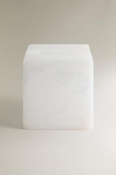 Zara ALABASTER TISSUE BOX - White - Image 0