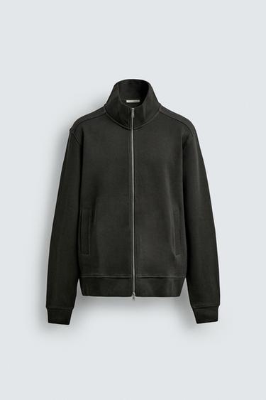 INTERLOCK RIBBED JACKET - Anthracite grey by Zara