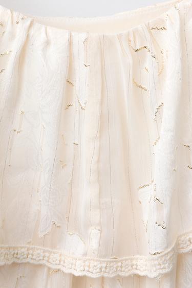 RUFFLED DRESS - Ecru by Zara - Image 3