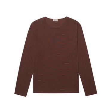 CAMISETA JACQUARD RAYAS - Marrón de Zara