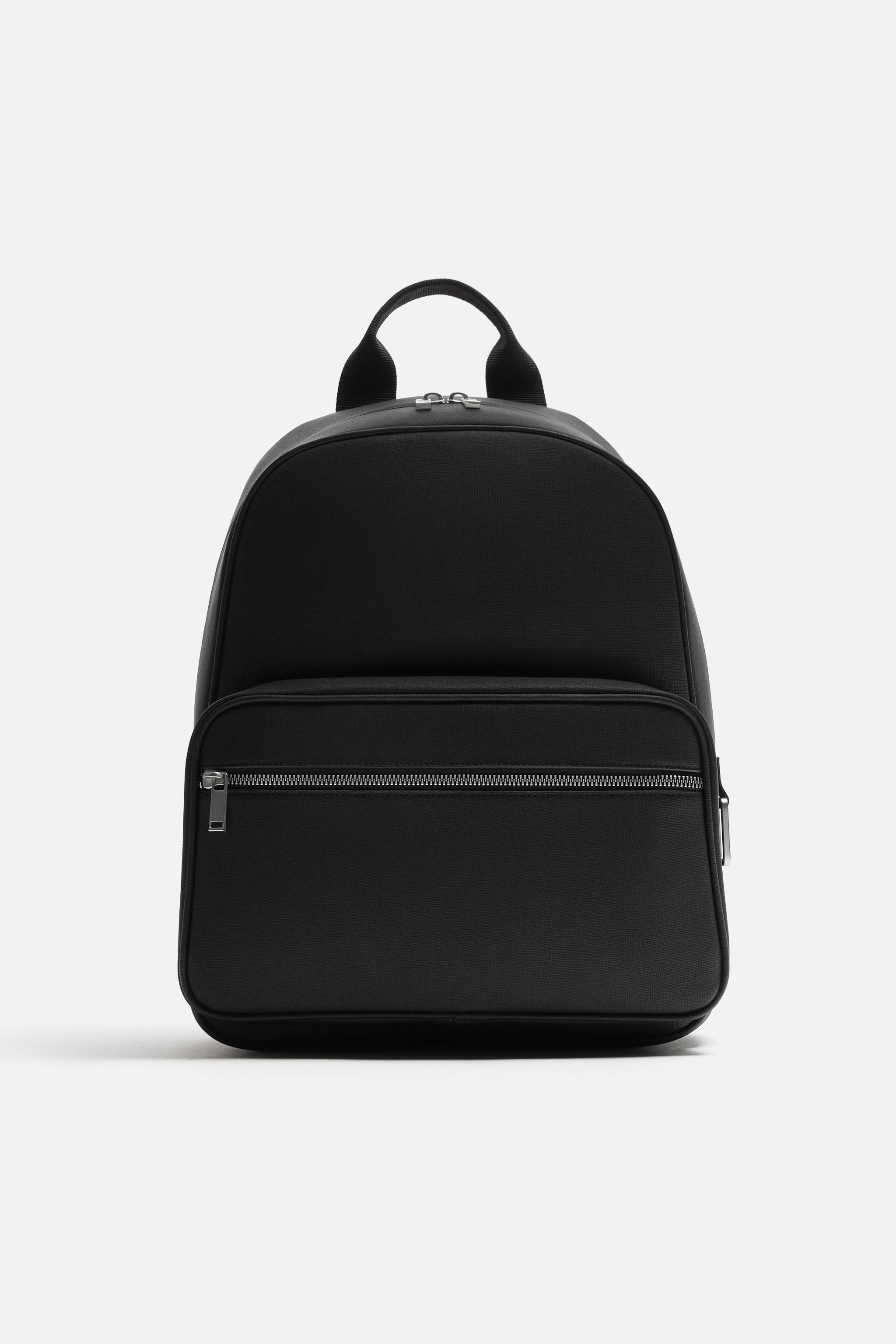 Black studded backpack zara best sale