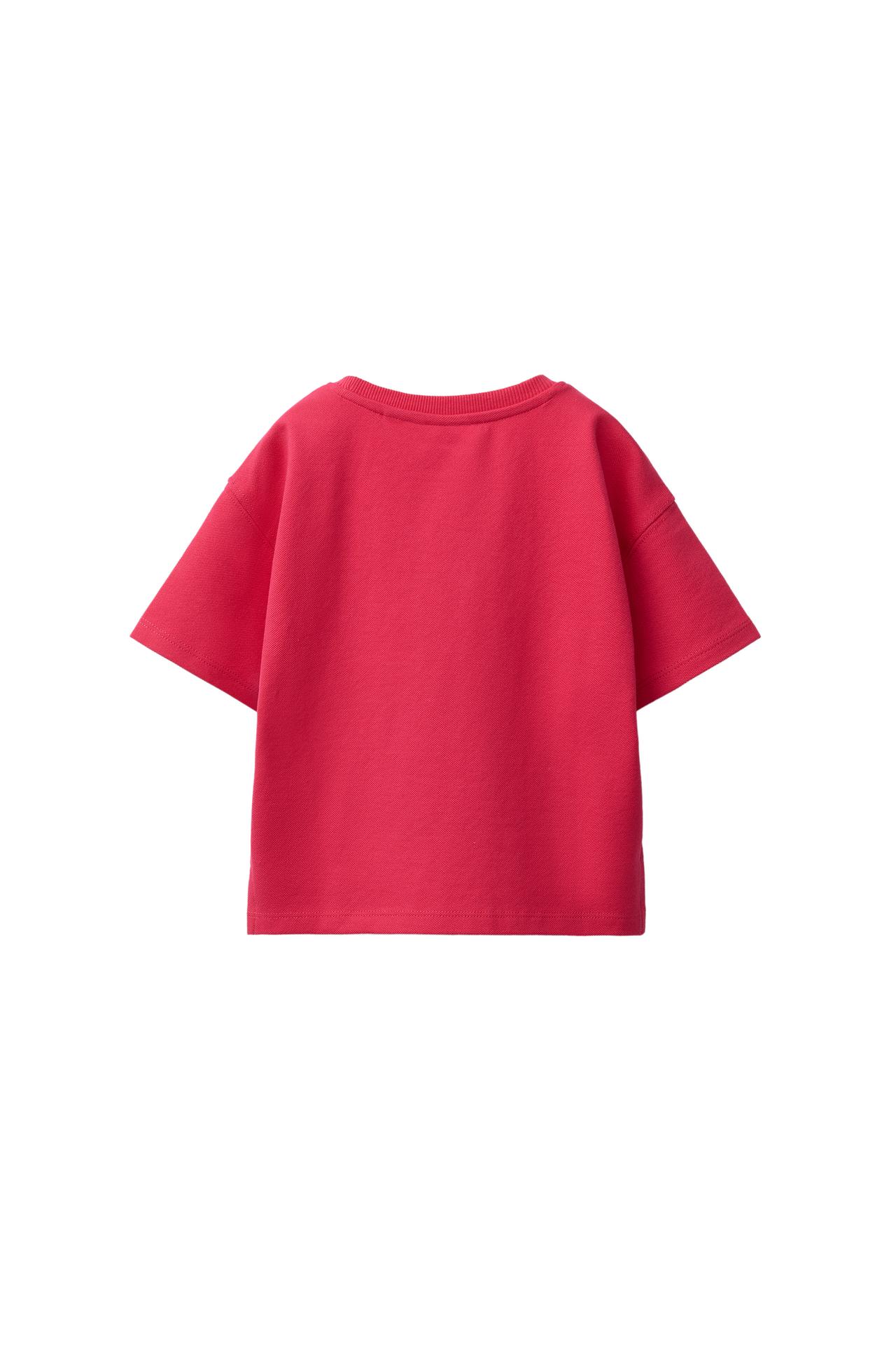 HEART POCKET T-SHIRT — Mid-red