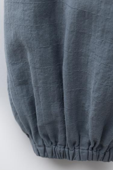 FLOWING ELASTICATED TROUSERS - Blue / Grey by Zara - Image 3