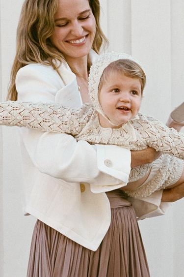 КАРДИГАН ИЗ СМЕСОВОГО ЛЬНА — СВЕТЛО-БЕЖЕВЫЙ от Zara