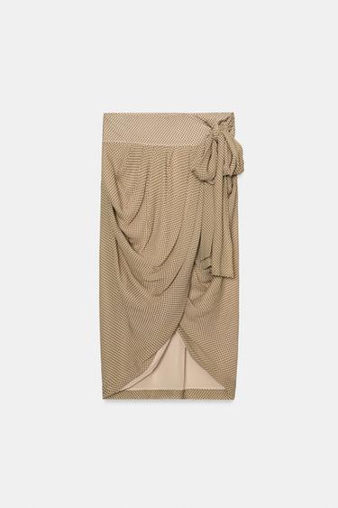 ZW COLLECTION DRAPED PRINTED SKIRT - Multicoloured by Zara - Image 7